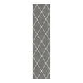 thumbnail image 3 of Unique Loom Decatur Collection Area Rug - Diamond (2' x 7' 10" Runner Dark Gray/Ivory), 3 of 7