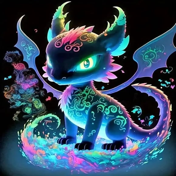 Dragon Totem Diamond Painting Kit (Adult Edition) — 5D DIY Full-Drill Diamond Art Set, Includes Complete Tool Kit & Gem Crafts, Ideal for Home Wall Decor (40 x 40 cm) — Unframed,blue-29