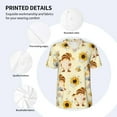 thumbnail image 4 of Daiia Watercolor Bee Honey Honeycomb Bee Mens Baseball Jersey Button Down Shirts Short Sleeve Sports Uniforms-Large, 4 of 9