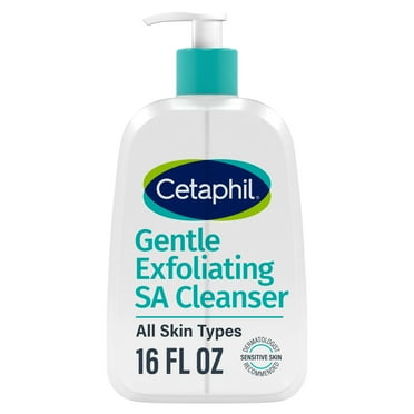 CETAPHIL Gentle Exfoliating SA Cleanser, Foaming Gel Cleanser with Salicylic Acid for All Skin Types, 16 Fl Oz