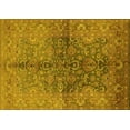 thumbnail image 1 of Ahgly Company Machine Washable Indoor Rectangle Oriental Yellow Industrial Area Rugs, 4' x 6', 1 of 4
