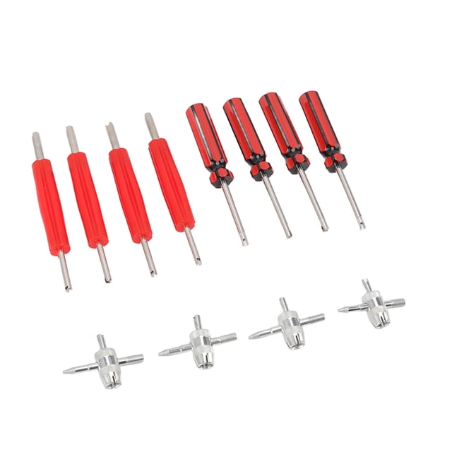 Extractor de núcleo de válvula de neumático, 12 piezas, destornillador para válvula de neumático de automóvil, bicicleta, máxima confiabilidad