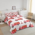 thumbnail image 3 of Erosebridal Cartoon Car Bedding King Comforter Set, Fire Fighter Down Comforter, Fireman Car Decor, Reversible 3pcs, 3 of 8
