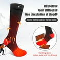 thumbnail image 6 of SNOW DEER Heated Socks for Men Women, 2200mAh Rechargeable Electric Heated Socks Foot Warmers 3 Heating Settings Winter Warm Thermo Sock with 2 Battery for Skiing Hiking Camping Running Fishing, 6 of 9