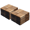 thumbnail image 2 of BTMWAY Outdoor Wood Interlocking Flooring Tiles, 12"x12" Solid Acacia Wood Patio Tiles, All-Weather Waterproof Floor Tiles for Backyard Balcony Deck Porch, Square Tiles Pack of 20, Yellow Brown, 2 of 13