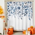 thumbnail image 4 of Shower Curtain 36"W x 72"L Thanksgiving Autumn Blue Eucalyptus Leaves Fabric Shower Curtains Set with Hooks Water Repellent Bathroom Curtains Machine Washable Bathroom Accessories, 4 of 6