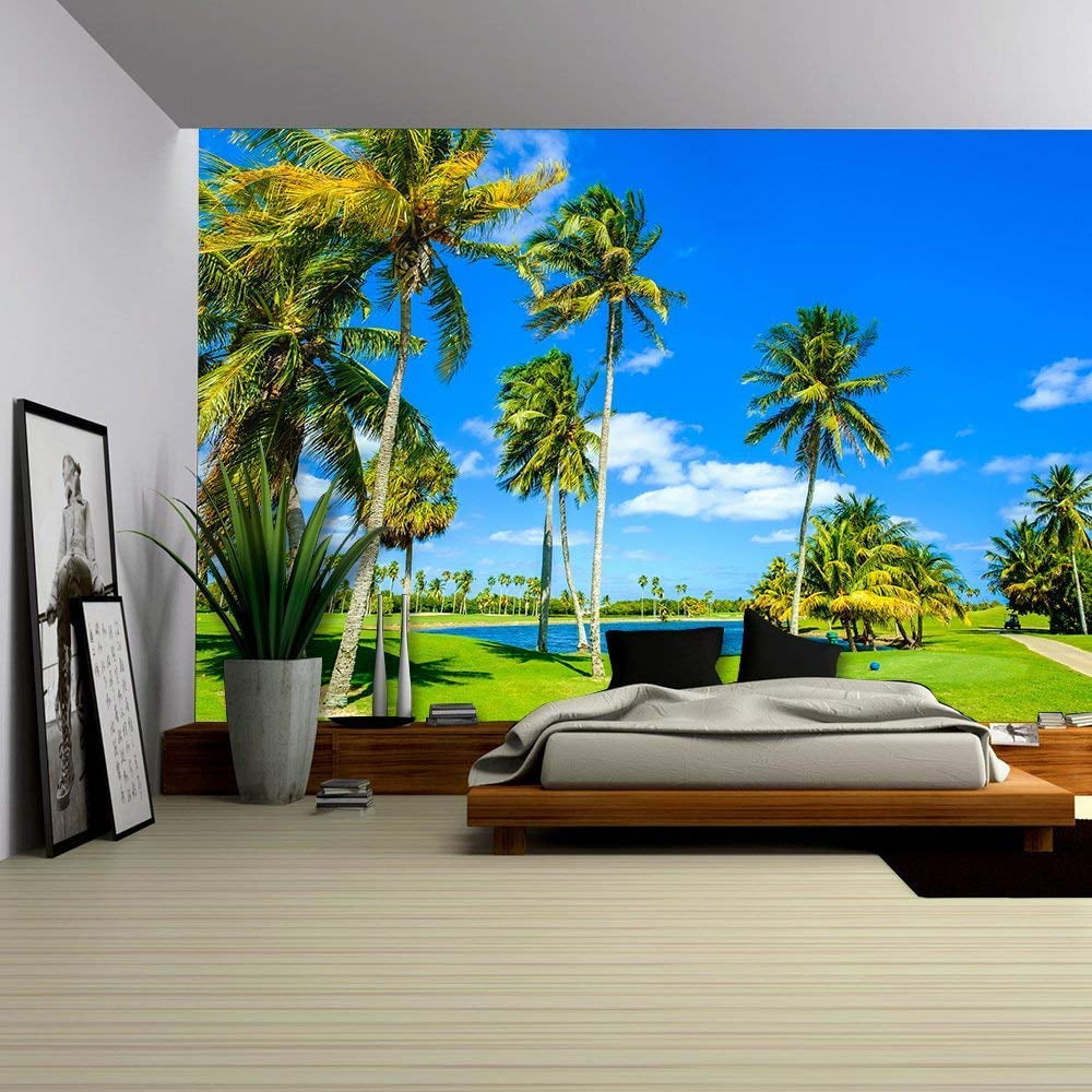 Wall26 Beautiful Golf Course Landscape in Miami. Removable Wall Mural