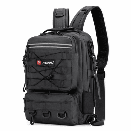 Fishing Tackle Backpack | 2 Rod Holders | Waterproof Storage for Fly Fishing & Hiking | Father's Day Outdoor Gift