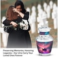 thumbnail image 4 of JAGASY Fishing Memorial Small Urn for Wife - Pink Mini Urn for Ashes Adult Male - Sunset Water Boat Decorative Urns for Human Ashes Keepsake - Handcrafted Cremation Urns for Husband - (3 Inch), 4 of 7