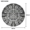 thumbnail image 6 of Black Tie Dye Pattern Round Tablecloth 60"x60",Wrinkle Wipeable Table Cloth for Kitchen Dining Room Picnic Patio Party, 6 of 6