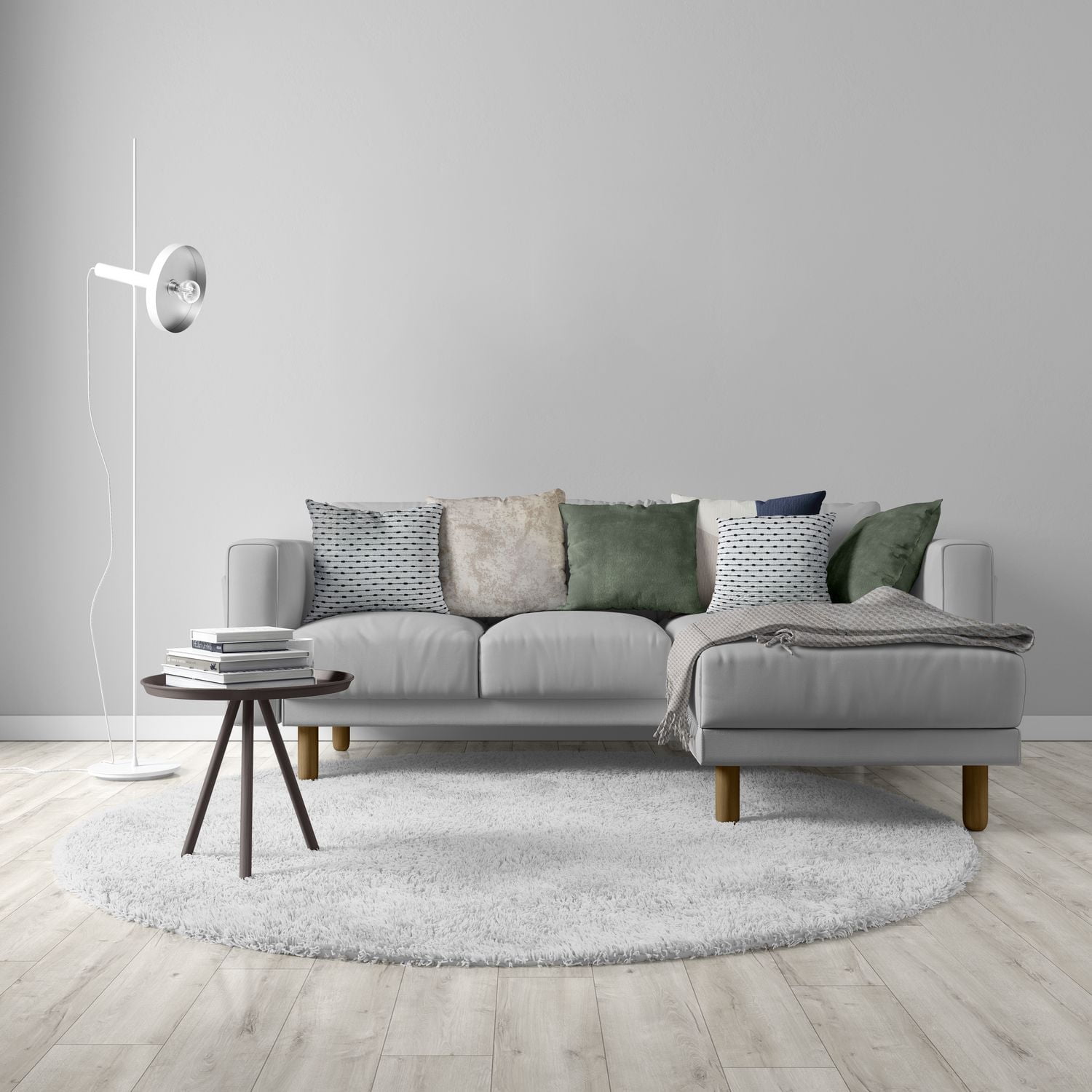 hometrends Coussin Décoratif en Sherpa Olive