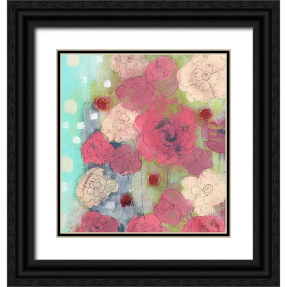 Ogren, Sarah 26x28 Black Ornate Wood Framed with Double Matting Museum Art Print Titled - All the Flowers