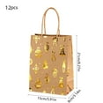 thumbnail image 3 of Christmas Snowflake Tote Gift Bag – 12pcs Kraft Paper Holiday Packaging, Reusable Gift Bags for Party, Home & Gift Wrapping, 3 of 5