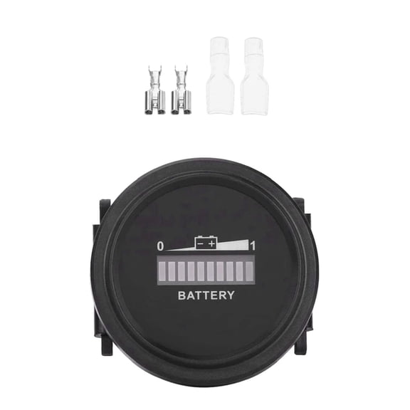 High Accuracy Round Battery Capacity Monitor with LCD Percentage Display Electric Levels Meter for Marine Forklift