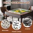 thumbnail image 5 of Travel Mahjong Mat 21" x 21" Lemon Branch Bright Yellow Citrus Green Leaves Pink Striped Non-Slip Noise Reduction Mini Mahjong Tiles for Dominoes Poker Card, 5 of 6