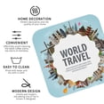thumbnail image 3 of Fuzoiu World Travel Print Leather Coasters Set,Drink Coasters Set of 4,for Tabletop Protection, Durable PVC Coasters,Home Décor and Housewarming Gift-Square, 3 of 6