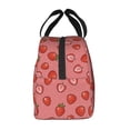 thumbnail image 2 of Lsque Red Strawberry Pattern Lunch Bag Women/Men Insulated Lunch Box,Small Leakproof Cooler Food Lunch Containers Reusable High Capacity Lunch Tote Bags, 2 of 6