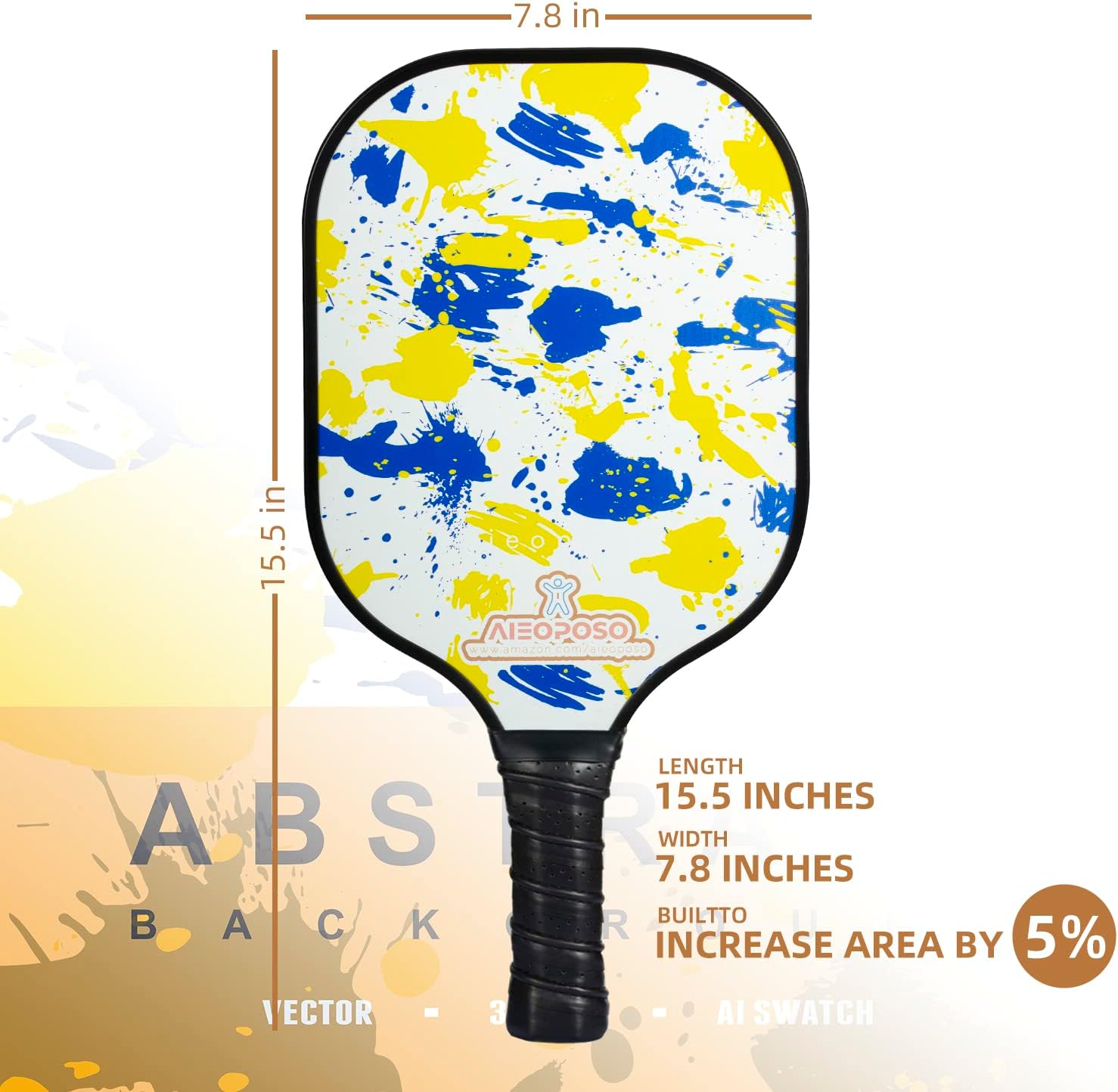 Aieoposo Pickleball Paddles, Pickleball Gift, Fiberglass Pickleball Rackets, Wristbands and Pickleball Cover - Indoor & Outdoor Pickleball Set for Beginners & Intermediate Players