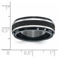 thumbnail image 7 of Edward Mirell Black Ti w/Sterling Silver Inlay Polished 9mm Ring, 7 of 7