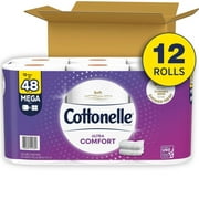 Cottonelle Ultra ComfortCare Soft Toilet Paper, 12 Mega Rolls, 268 Sheets per Roll (3,216 Total)