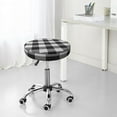 thumbnail image 6 of Round Stool Covers,Buffalo Plaid Bar Stool Slipcover Round, Soft Bar Stool Seat Cover Cushion 12 Inch ,24jl02aA14, 6 of 7