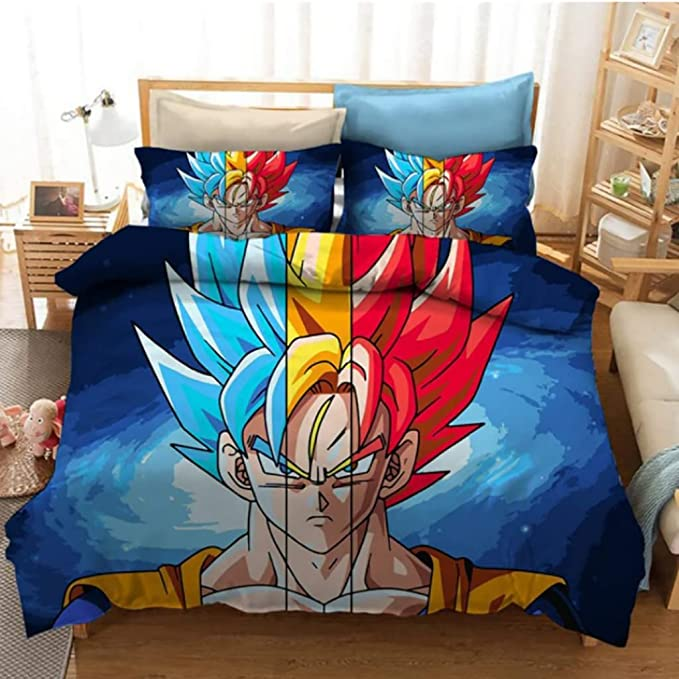 Anime Dragon Ball Z Bedding Bed Set 3Piece Ultra Soft Microfiber Manga