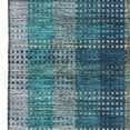 thumbnail image 4 of HomeRoots 676508 5 x 8 ft. Teal Olive Green & Taupe Plaid Washable Machine Made Rectangle Area Rug with UV Protection, 4 of 9