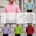 thumbnail image 3 of COMVALUE Men Solid Color Pullover Hoodie Soft Fuzzy Plush Fabric Long Sleeve Loose Fit Casual Hooded Sweatshirt for Everyday Outfits, 3 of 5