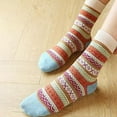 thumbnail image 5 of JeashCHAT 5 Pack Womens Socks Vintage Winter Soft Warm Cold Knit Wool Socks, 5 of 9