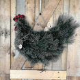 thumbnail image 5 of Xmas Rooster Chicken Wreath, Artificial Branches Green Leaves Garland for Front Door, 5 of 5