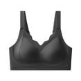 thumbnail image 2 of Ovbmpzd V-Neck Everyday Seamless Bras for Women No Underwire Full Coverage Black Seamless Wireless Bras Sleep Soft Support Comfy T-Shirts Bras,XL, 2 of 5