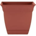 thumbnail image 2 of The HC Companies CLY ECLPS SQ 10" Square Beige Plastic Plant Planter with Drainage Holes, 2 of 2