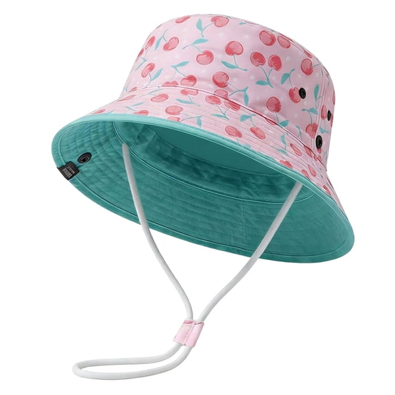 BOBOGOJP Baby Sun Hat Kids Summer Sun Protection Toddler Bucket Hat Wide Brim Adjustable Beach Hats for Boys Girls Age 0-6 Years