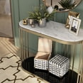 thumbnail image 3 of Furniture of America Wilmo Faux Marble 1-Shelf Console Table, Brass, 3 of 9