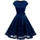 thumbnail image 2 of ICHUANYI Clearance Women Lace Short Sleeves Cocktail Prom Ballgown Vintage Dress(Navy, XL) ICHUANYI WER2023081107697, 2 of 5