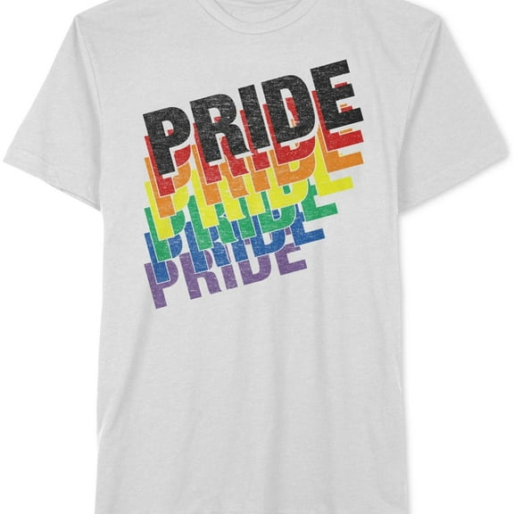 Jem Mens Pride Graphic T-Shirt, White, Large