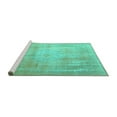 thumbnail image 2 of Ahgly Company Machine Washable Indoor Square Persian Turquoise Blue Traditional Area Rugs, 6' Square, 2 of 4