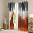 thumbnail image 4 of Feelyou Fashion Abstract Ombre Black Out Curtains, Vintage Oil Printing Curtains Pack of 2 (42x63 Each), Chic Watercolor Orange Bedroom Curtains, Window Curtains Bedroom Decor, 4 of 7