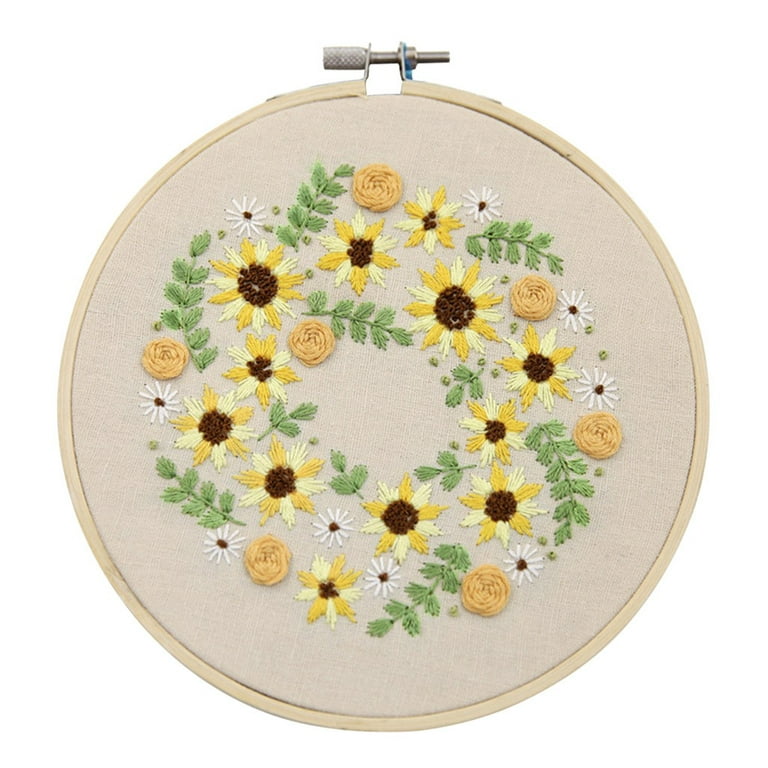 WQQZJJ Home Decor Full Range of Embroidery Cross Stitch Stamped Embroidery  Cloth with Floral Kit Gifts For Women On Clearance 