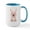 White/Blue Inside, variant on CafePress - Pink Llama Holding Easter Egg Mugs - 15 oz Ceramic Large White Novelty Mug