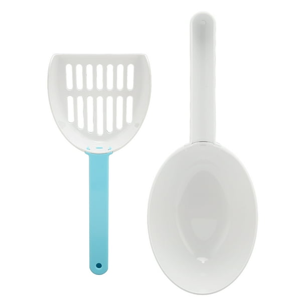 Pala para excrementos de gatos con soporte, pala para arena para gatos, pala doble para arena para gatos con soporte, pala para arena para gatos para caja de arena, rendimiento sólido Jadeshay A