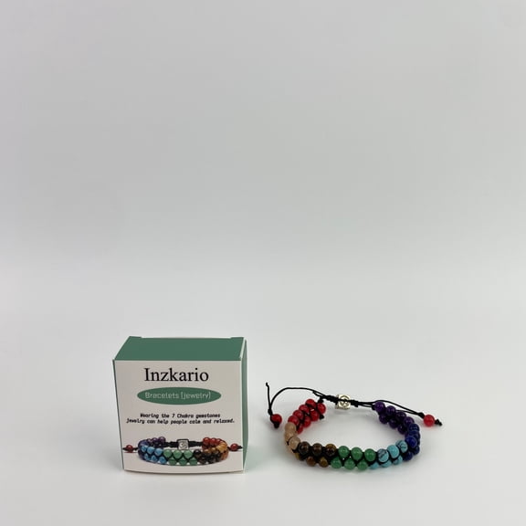 Inzkario Bracelets [jewelry],Bead Chakra Bracelet 7 Chakras Healing Crystals Bracelet Yoga Stone Beads Bracelets Meditation Relax Anxiety Bangle for Womens Mens