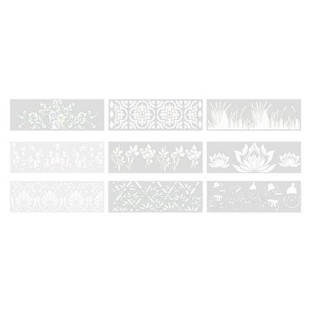 

9Pcs DIY Cake Lace Decoration Embosser Mat Wedding Cake Stencil Decorating Cake Tool