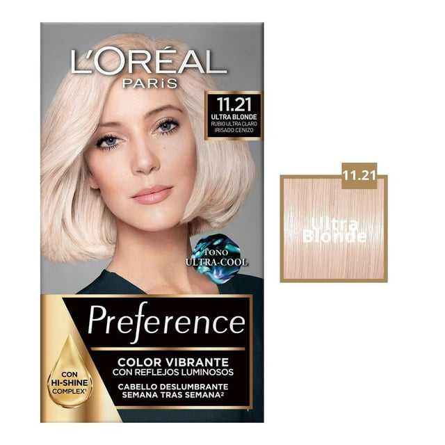 Tinte para cabello L'Oréal Preference 11.21 ultra blonde rubio ultra claro irisado cenizo