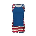 thumbnail image 6 of Erwazi Womens 2 Piece Swimsuit Set 4th of July Printed Padded Modest Tankini Bathing Suit Boyleg Shorts with Pockets, 6 of 7