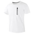 thumbnail image 2 of Antinious Men Solid Short Sleeve Crewneck Summer Zip Pocket Casual T-Shirts, 2 of 5
