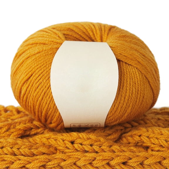 Merino Wool Yarn, 100% Merino Wool Yarn for Hand Knitting, Crocheting, Sweaters, Scarves, Hats, 6 Ply Luxurious Soft Yarn, 50g 127yd, Pumpkin