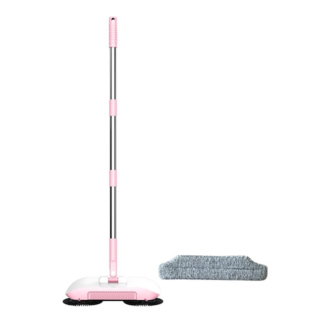 Ndcxsfigh Barredora Manual Giratoria 2 en 1 para Tipo Pisos (fregonas 1 Rosa Claro)