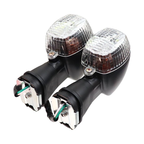 2 piezas de luces intermitentes para motocicleta, accesorios de repuesto delanteros o traseros, fáciles de instalar. Blanco