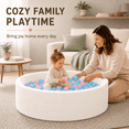 thumbnail image 6 of BEEPRINCESS Ball Pit with 100 Balls for Infants & Toddlers Ages 1-3 - Soft Memory Foam, Round Shape, 35" x 12", White, 6 of 9